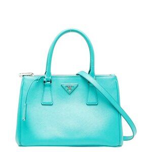 PRADA Green Leather Shoulder Bag